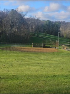 Wide view of regraded infield
