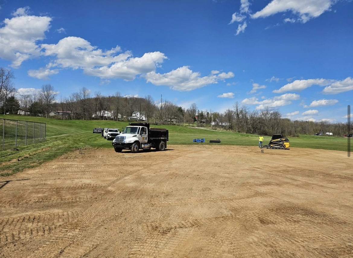 Finished baseball field after refurbishment